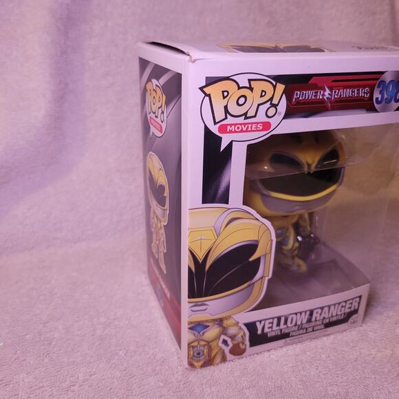 Funko POP Movies Power Rangers Yellow Ranger Toy Figure Number 398 - Picture 7 of 8